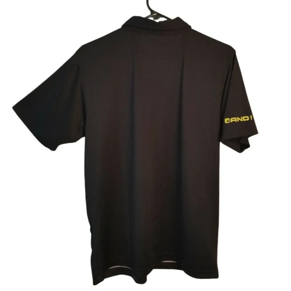 AND1 Black & yellow Shirt Sports Sleeveless men's size small, PIT TO PIT 21 IN‎